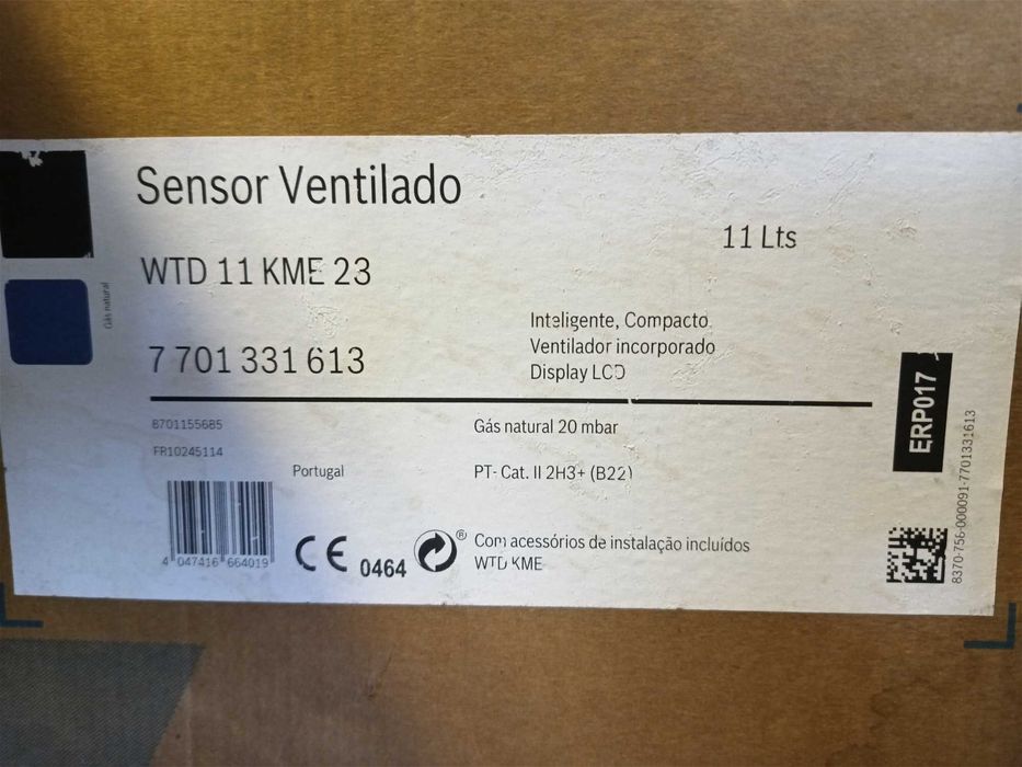 Esquentador Vulcano Sensor Ventilado WTD 11 KME 23 Gás Natural - (Novo na Caixa)