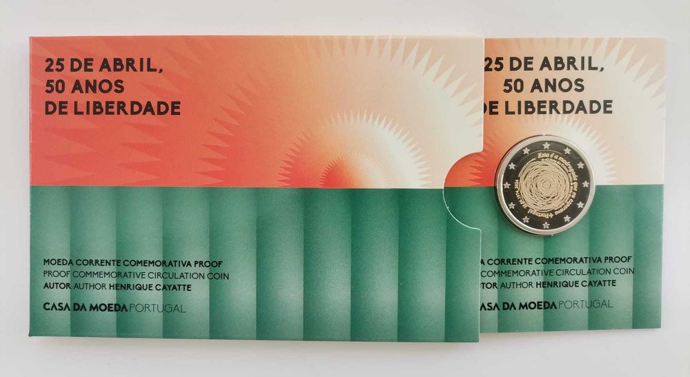 Moeda de 2 euros 25 de Abril 2024 Proof