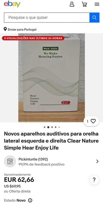 Aparelho auditivo NOVO