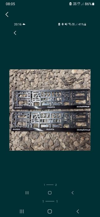 Ramki tablicy rejestr  VW skoda