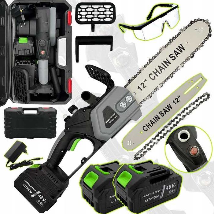 NOWA Piła Akumulatorowa Elektryczna Łańcuchowa Do Drewna Ogrodu OKAZJA