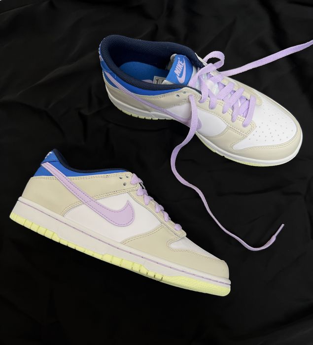 Оригинал Nike Dunk Low Khaki Blue Pink (FB9109 103) найк данки