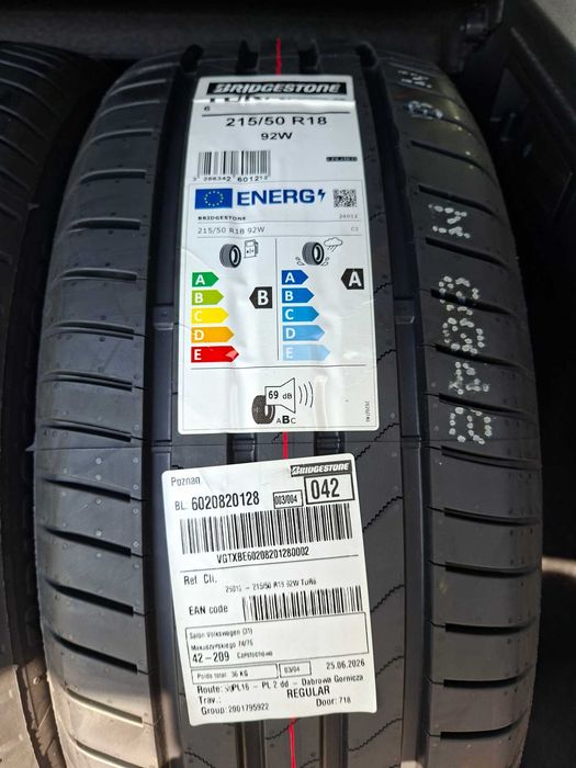Opony letnie 215/50 R18 4x FABRYCZNIE NOWE Bridgestone Turanza 6