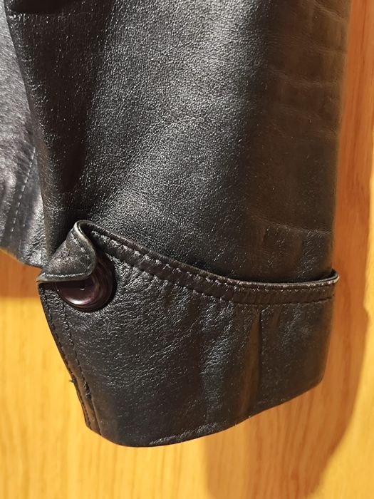 Czarna Kurtka Skórzana vintage SKÓRA NATURALNA  M