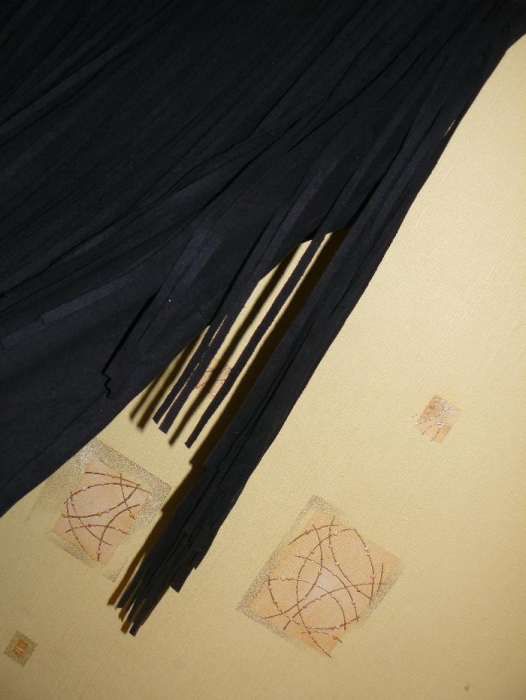 Sukienka Czarna Frędzle Zip M S Jedyna Cudna