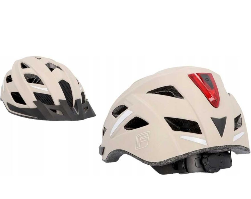 KASK rowerowy Fischer URBAN PLUS DALLAS z oświetleniem S/M 52-59 cm