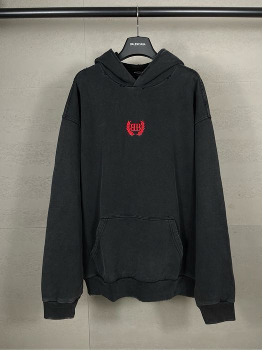 Худи BALENCIAGA оверсайз унисекс оригинал черное