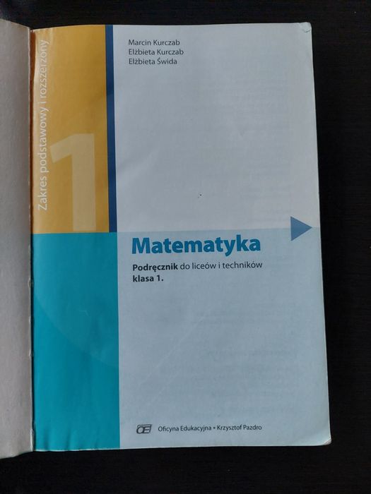 Matematyka kl 1 Zakres podstawowy i rozszerzony