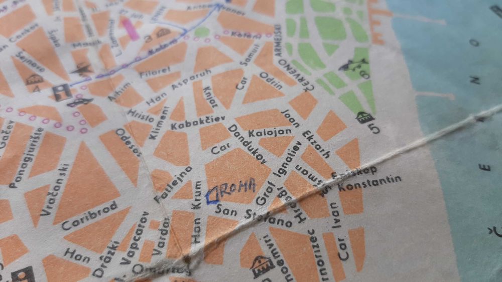 Sofia, plan-mapa Sofii; gratis plan Warny (Warna, Varna)