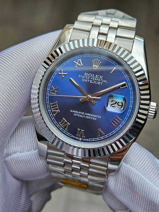 Швейцарський годинник Rolex Datejust 41mm Blue Stainless Steel Mens