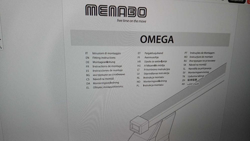 Barras de tejadilho Menabo para Peugeot 308 SW  de 2014 a 2024