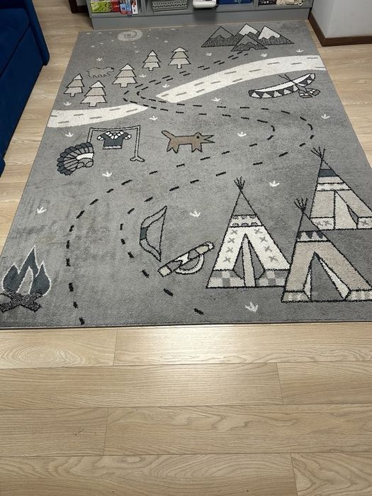 Dywan duży dziecięcy 290x200 szary