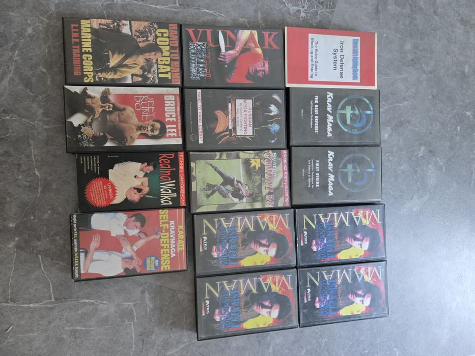 Kasety VHS. Sztuki walki. Wszystkie sprawne.