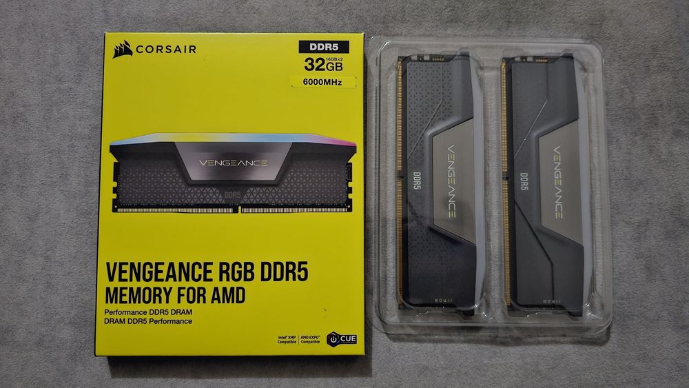 RAM Corsair Vengeance RGB DDR5 32GB (2x16gb)CL30, 6000mhz