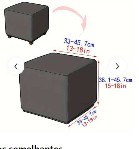 Capa para puff quadrado