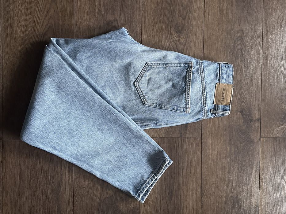 Pull&Bear dzinsy mom fit niebieskie jeansy 36 super stan