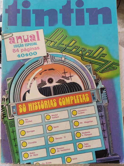 Revistas de Tintim Anual de 1975, 1976 e 1977: