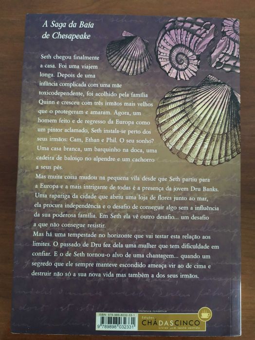 "O Azul da Baía", 4º livro da saga "Baía de Chesapeake" - Nora Roberts