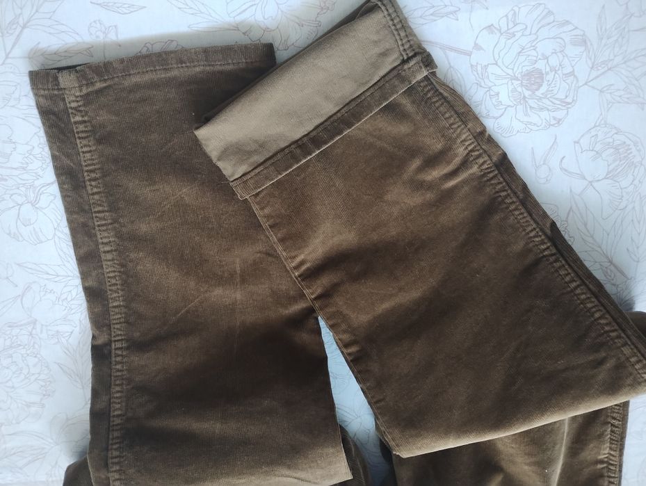 Spodnie męskie sztruks brązowy