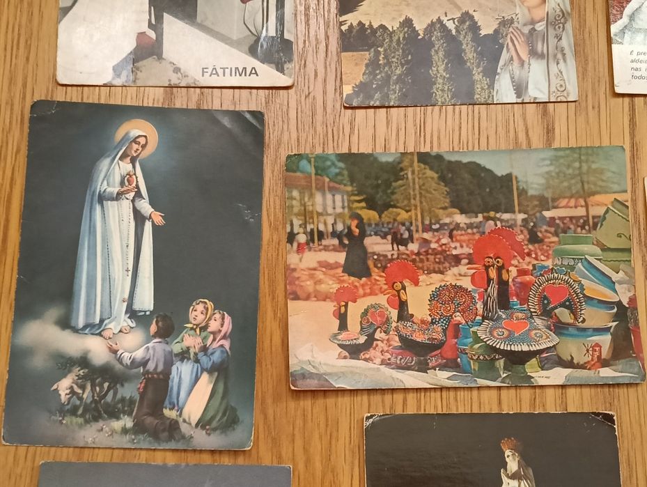 Lote  de 8 belos postais vintage e 1 pagela
