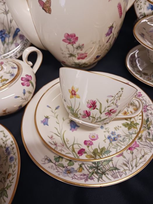 Krautheim herbaciany serwis Wiesengrund łączka ecru kwiaty