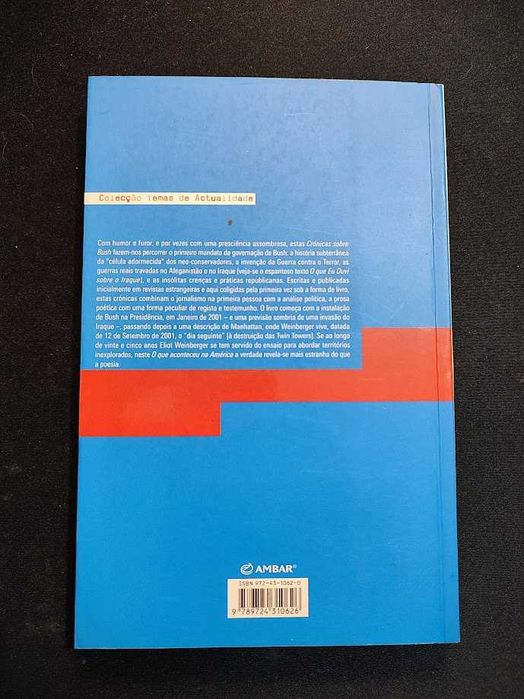 (Env. Incluído) O Que Aconteceu na América de Eliot Weinberger
