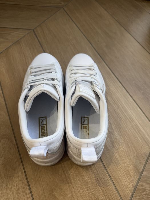 Sneakersy Puma Mayze Classic biale, dkora naturalna, rozmiar 38