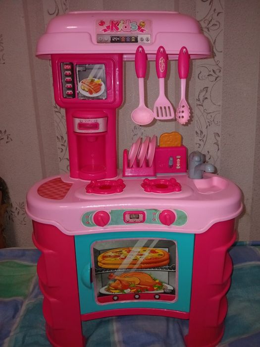 Кухня игрушечная с посудкой детская плита посуда для кукол