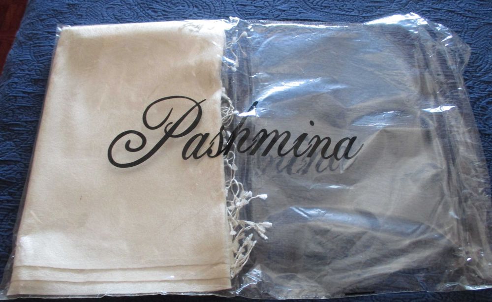 PASHMINA - Elegantes Écharpes Pérola / Rosa Pálido