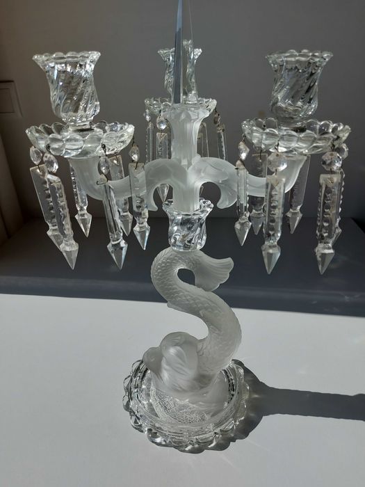 Candelabro Cristal Marinha Grande