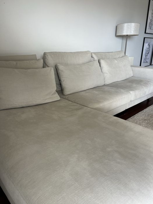 Sofá chaise long de penas