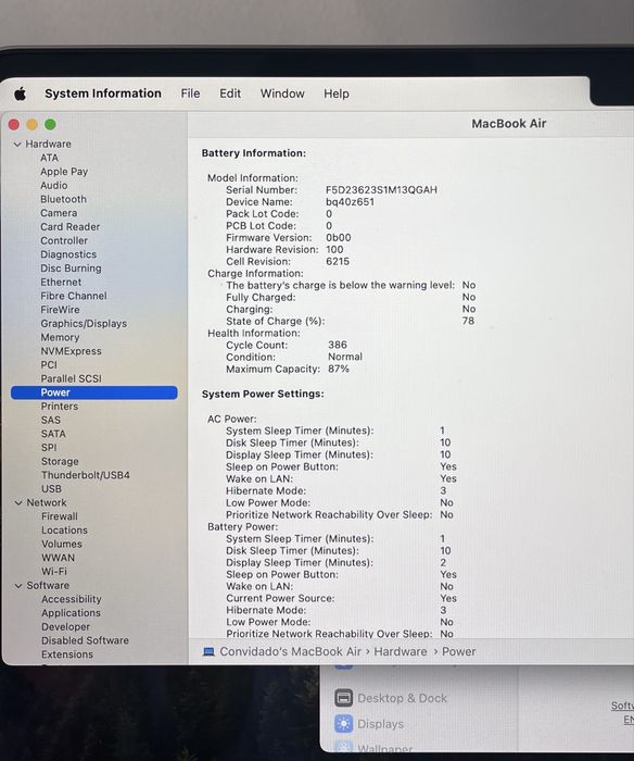 Macbook Air M2 - 8GB RAM - 256GB SSD (como NOVO)