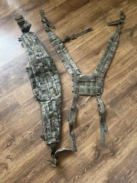 Тактичний пояс з плечовими лямками  Warbelt. Cordura 1000. Мультикам