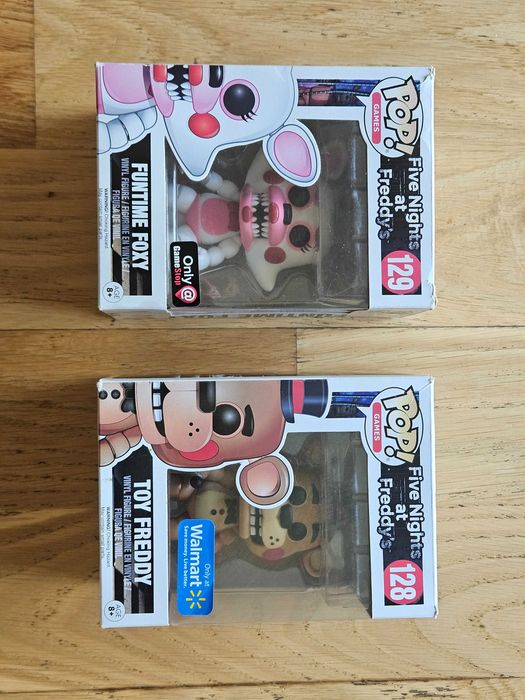 POP! Funko Five Nights at Freddy's - duas figuras EXCLUSIVAS: Toy Freddy e Funtime Foxy