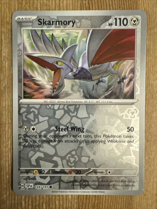 Skarmory 124/191 - Reverse Holo - Surging Sparks - Pokemon TCG