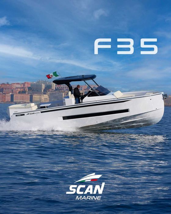 Nowy jacht motorowy - Scan Marine F35 - dł. 9,95m/11,20m - 2 kabiny - boatcenter.pl
