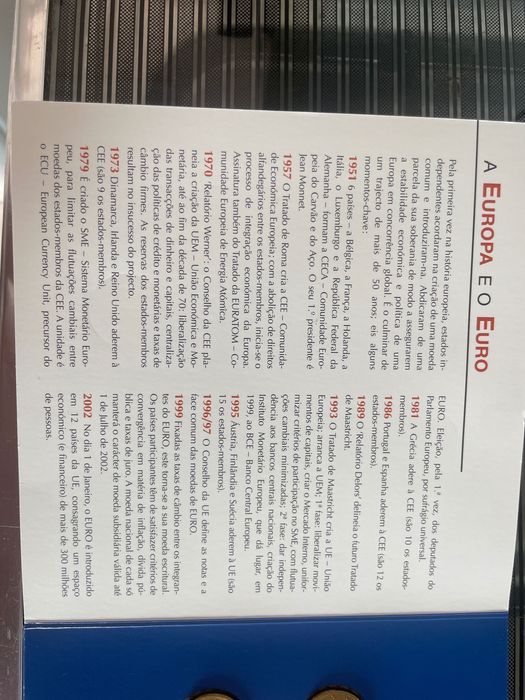 Album comemorativo União Europeia 2002 - Completo, 12 moedas originais, Estado Impecável
