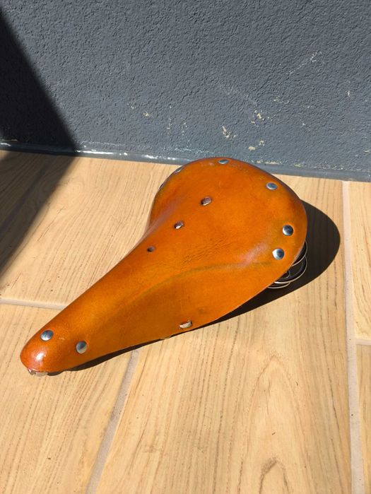 Siodełko rowerowe skórzane