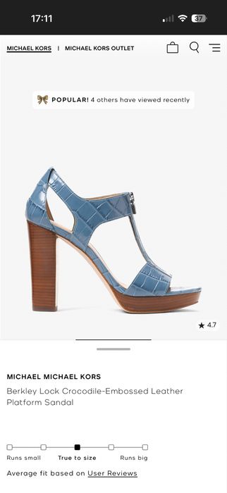 Michael kors сандалі кожа крокодила 39 розмір