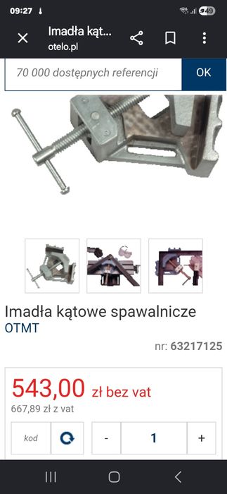 Imadło spawalnicze OTMT