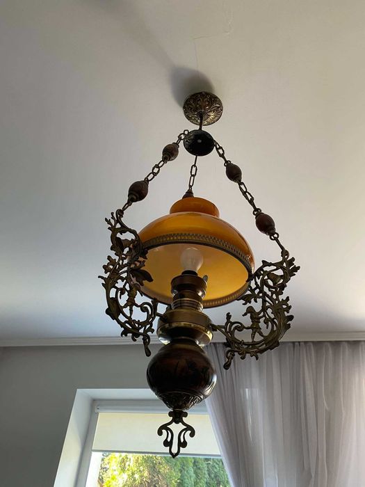 Antyczna lampa sufitowa w stylu secesyjnym