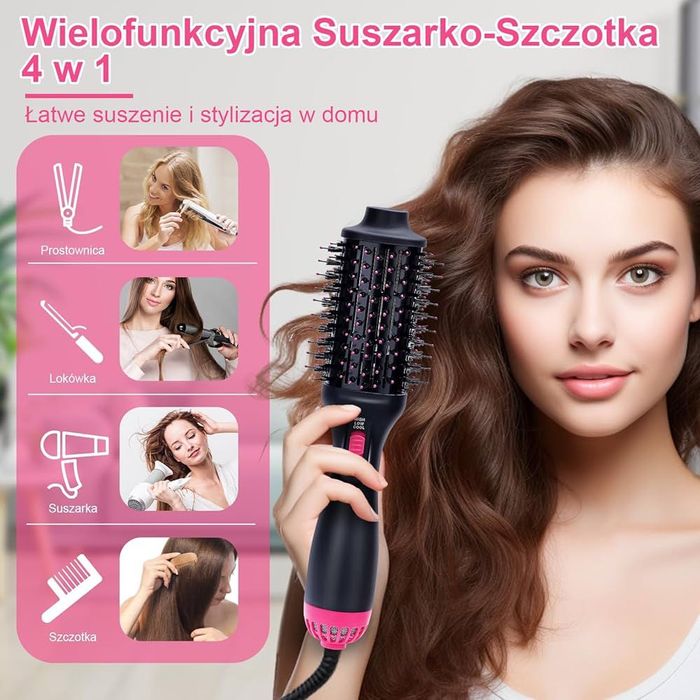 Suszarko lokówka 4 w 1, z 3 Temperaturami i 2 Siłami Wiatru