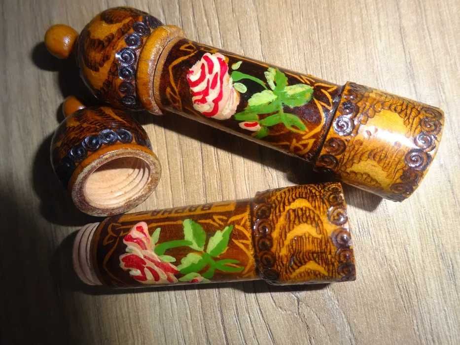 Etui drewniane do próbek perfum 9 cm regionalne z różą