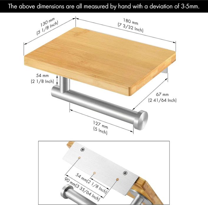 Nowy uchwyt na papier toaletowy/drążek/stal nierdzewna/!4389!