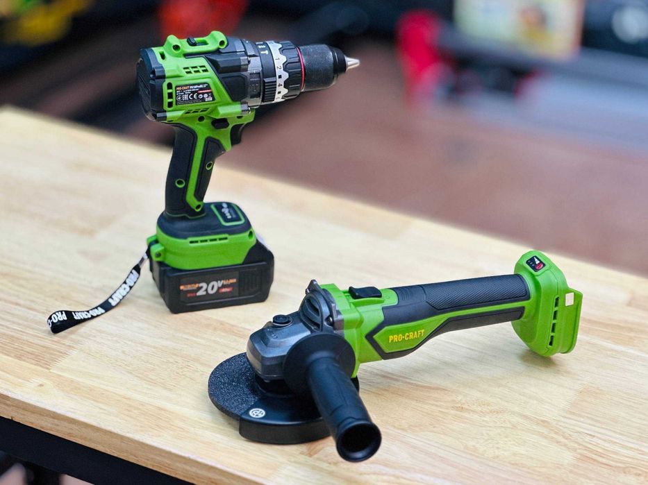 Болгарка +Шуруповерт Безщіткові двигуни, з акб 4.0Ah +Зарядка Гарантія