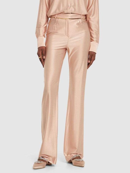 Весільні сатинові пудрові босоніжки з камінням 41 розмір 26,5 см