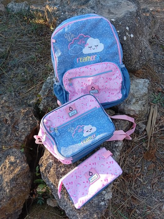 Conjunto Mochila + Lancheira + Estojo