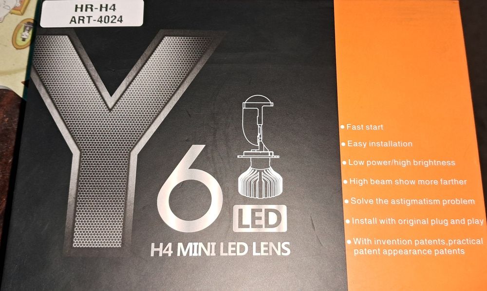 Лед лампы с линзой h4