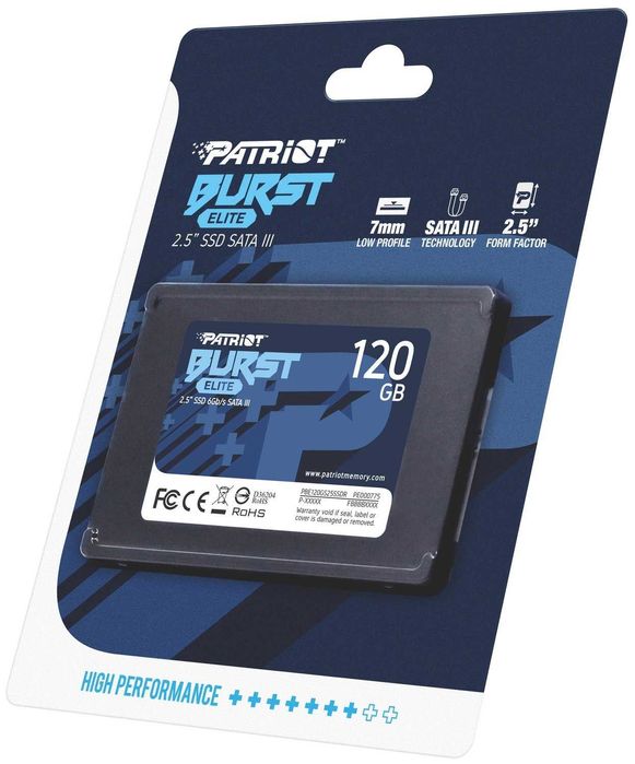 Новый SSD Patriot Burst Elite 120Gb, Sata 3, 2.5" ,TLC 3D