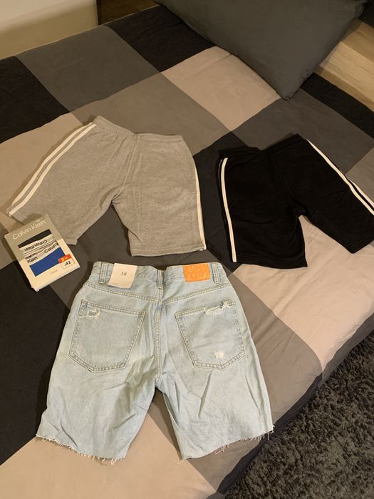 Calções Adidas Originals 3 Stripes, e Bershka Denim NOVOS Originais *